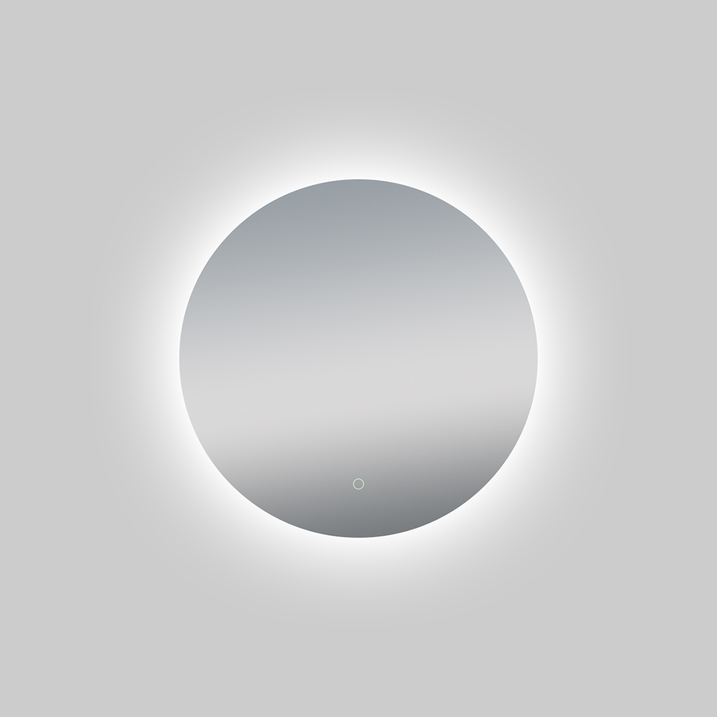 Ocean 750mm Round Plain LED Mirror 3 Color Lighting Touch Sensor Switch