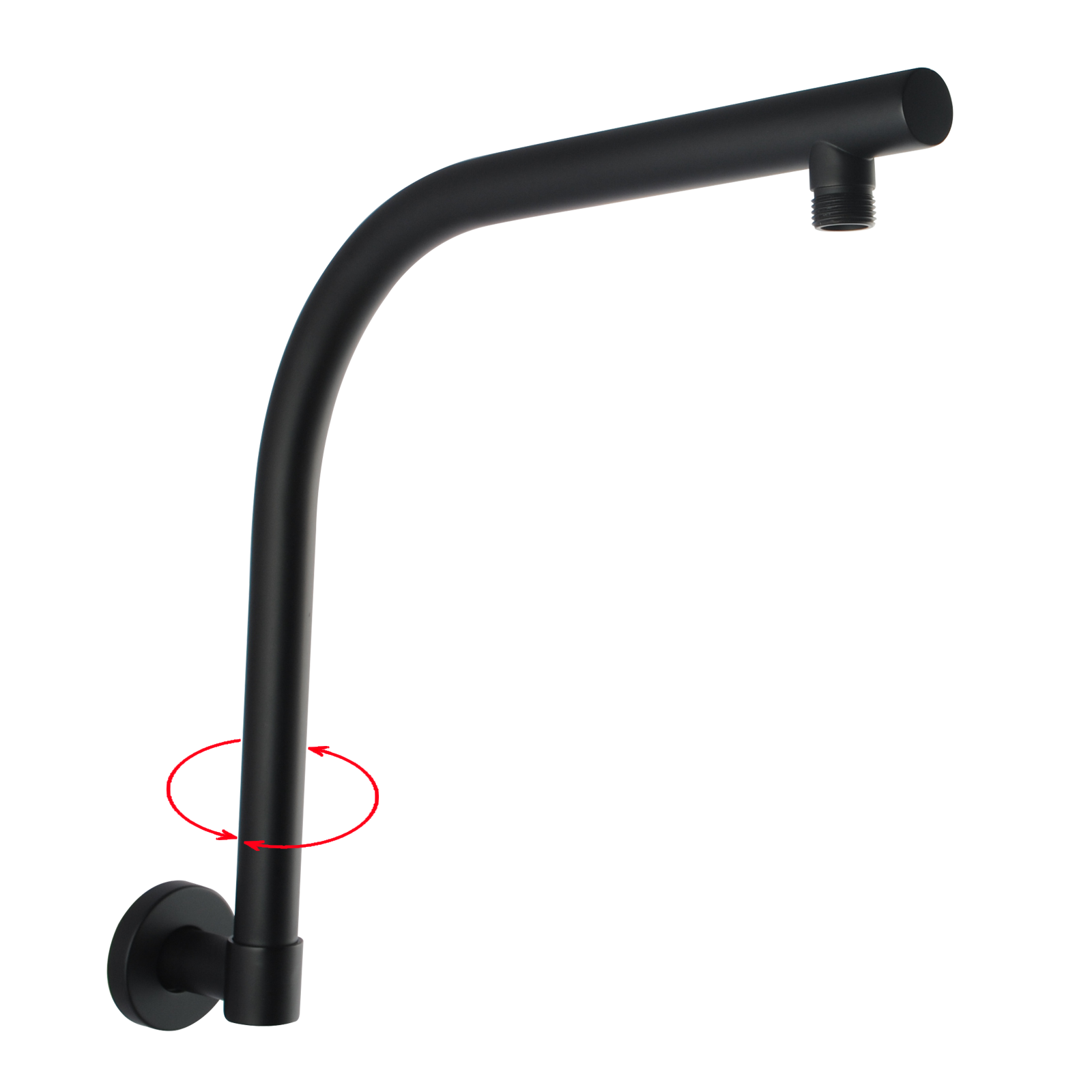 Ocean Round Black Solid Brass Swivel Wall Mounted Shower Arm YT GROUP