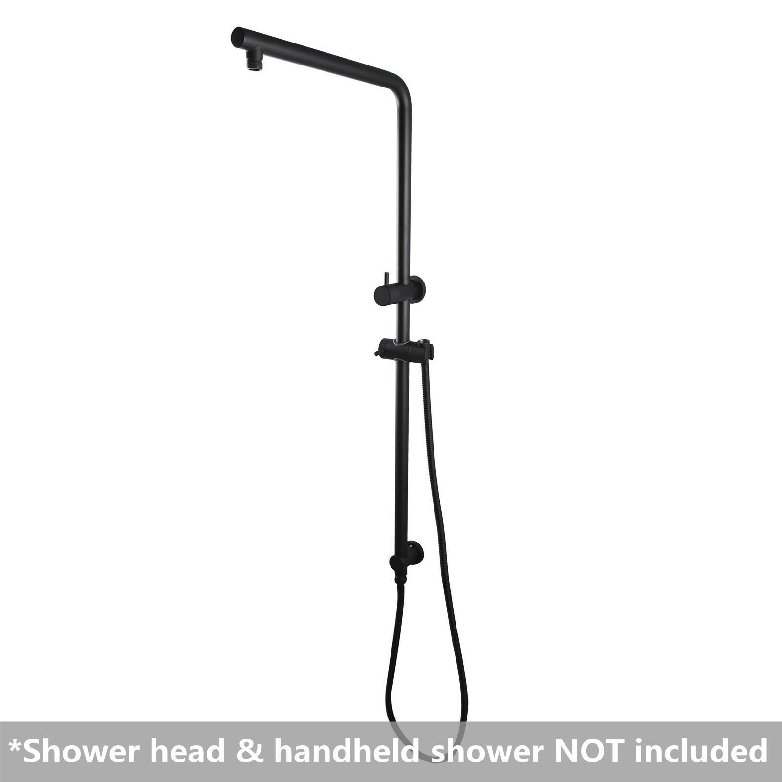 Ocean Round Black Solid Brass Shower Station(Right Angle) without