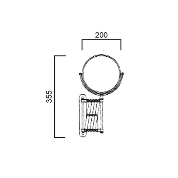 Fienza Scissor Stainless Steel Arm Magnifying Round Mirror YT GROUP