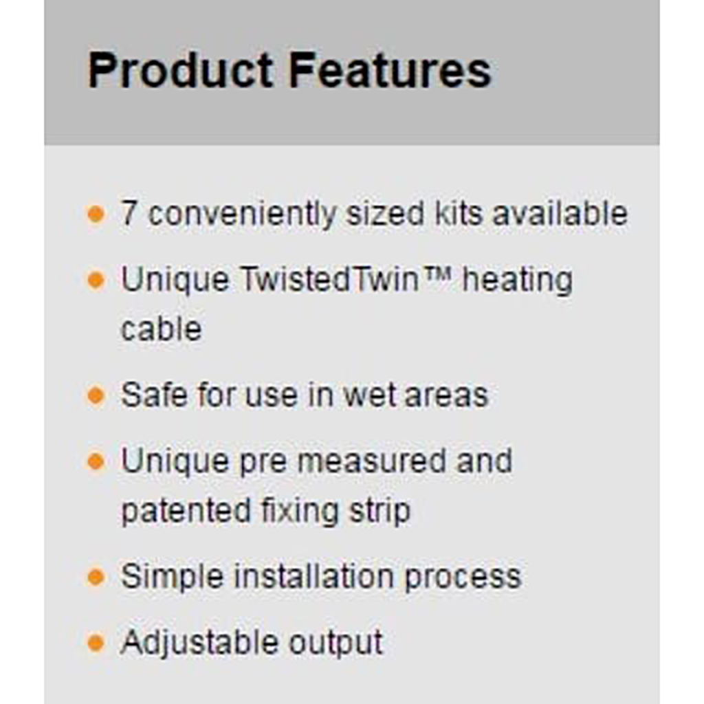 THERMOGROUP UNDERFLOOR HEATING 1.5 TO 2.0 PER SQUARE METRE (KIT 3) YT